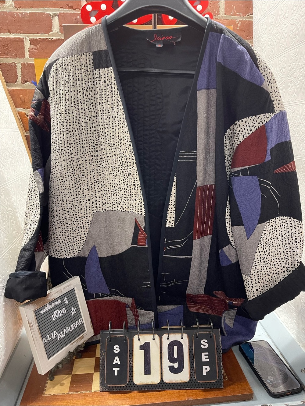 vintage Icinoo silk art-to-wear  jacket